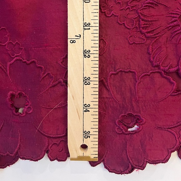 Adrianna Papell Burgundy Sleeveless V-neck Silk Cocktail Dress Size 10 - Picture 11 of 11